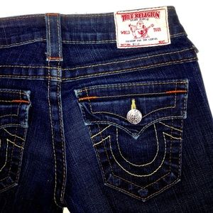 True Religion Straight Legged Dark Denim Jeans